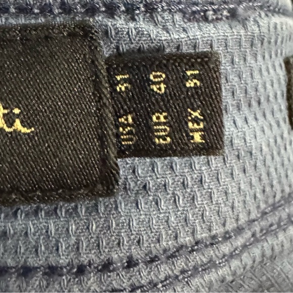 Massimo Dutti Tapered Fit Pants Men's 31x31 Navy Blue Classic Cotton Damaged - Picture 8 of 13